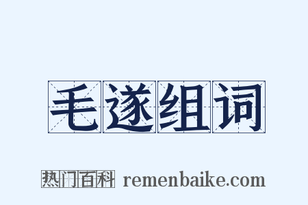 毛遂组词是什么意思的图片